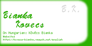 bianka kovecs business card